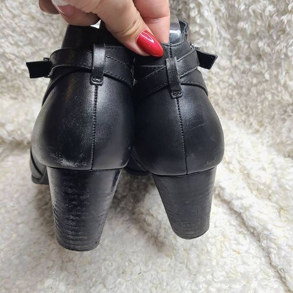 Vionic Upton Black Leather Ankle Boots size 11 - Picture 7 of 13
